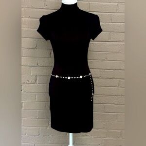 Tadashi  Vintage black rhinestone design dress  XS P